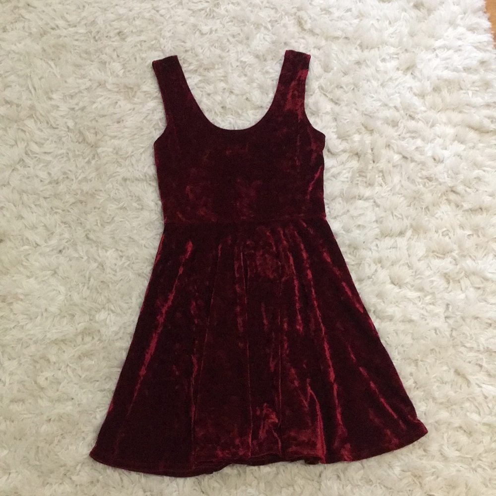 Forever21 panne stretch velvet minidress,sizeS